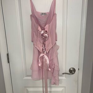 I.AM.GIA Blush Pink Satin Dress
